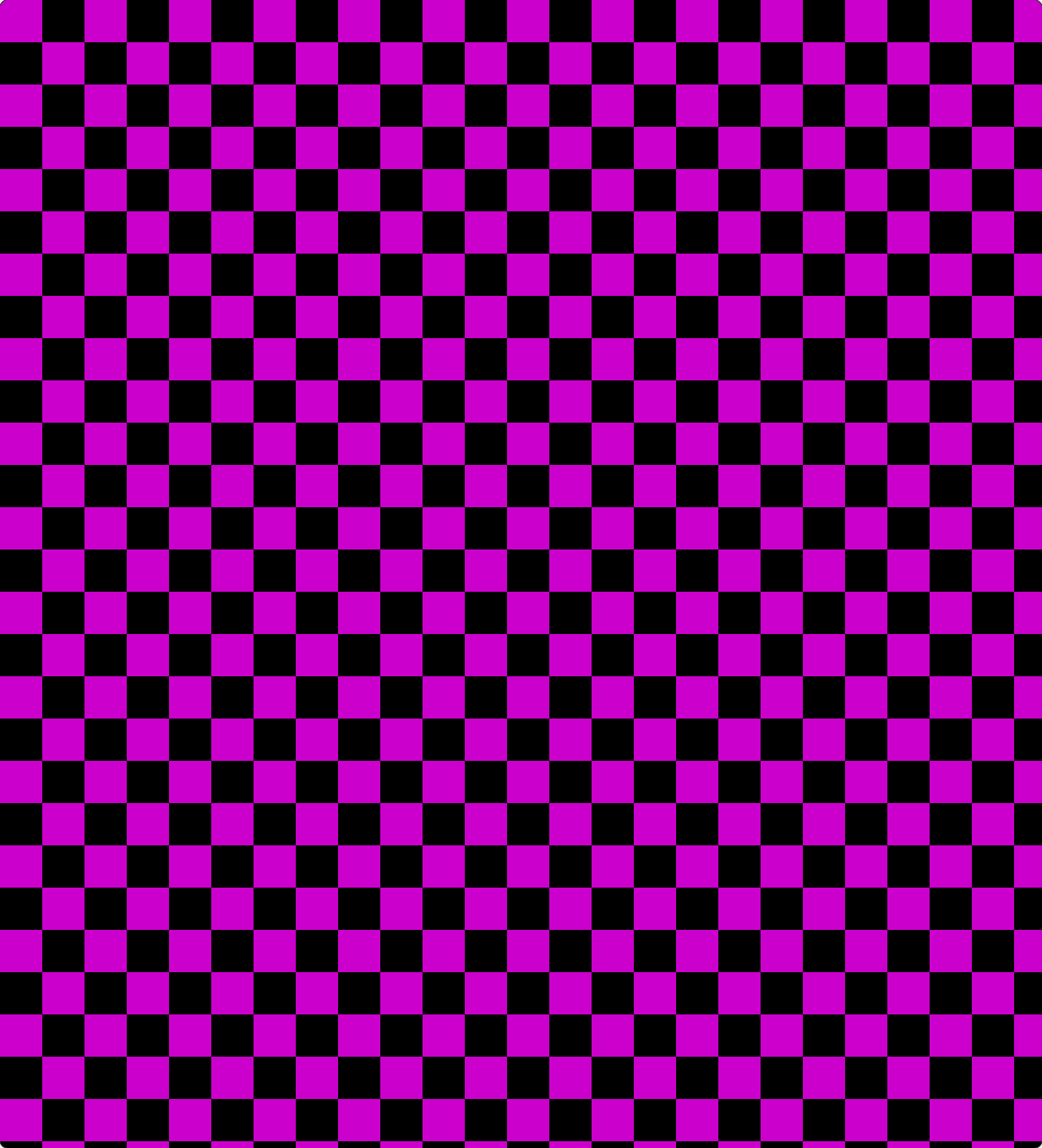 A purple and black checkerboard drawn by the new Wayland code